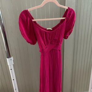 Altar'd State Fuchsia Midi Dress